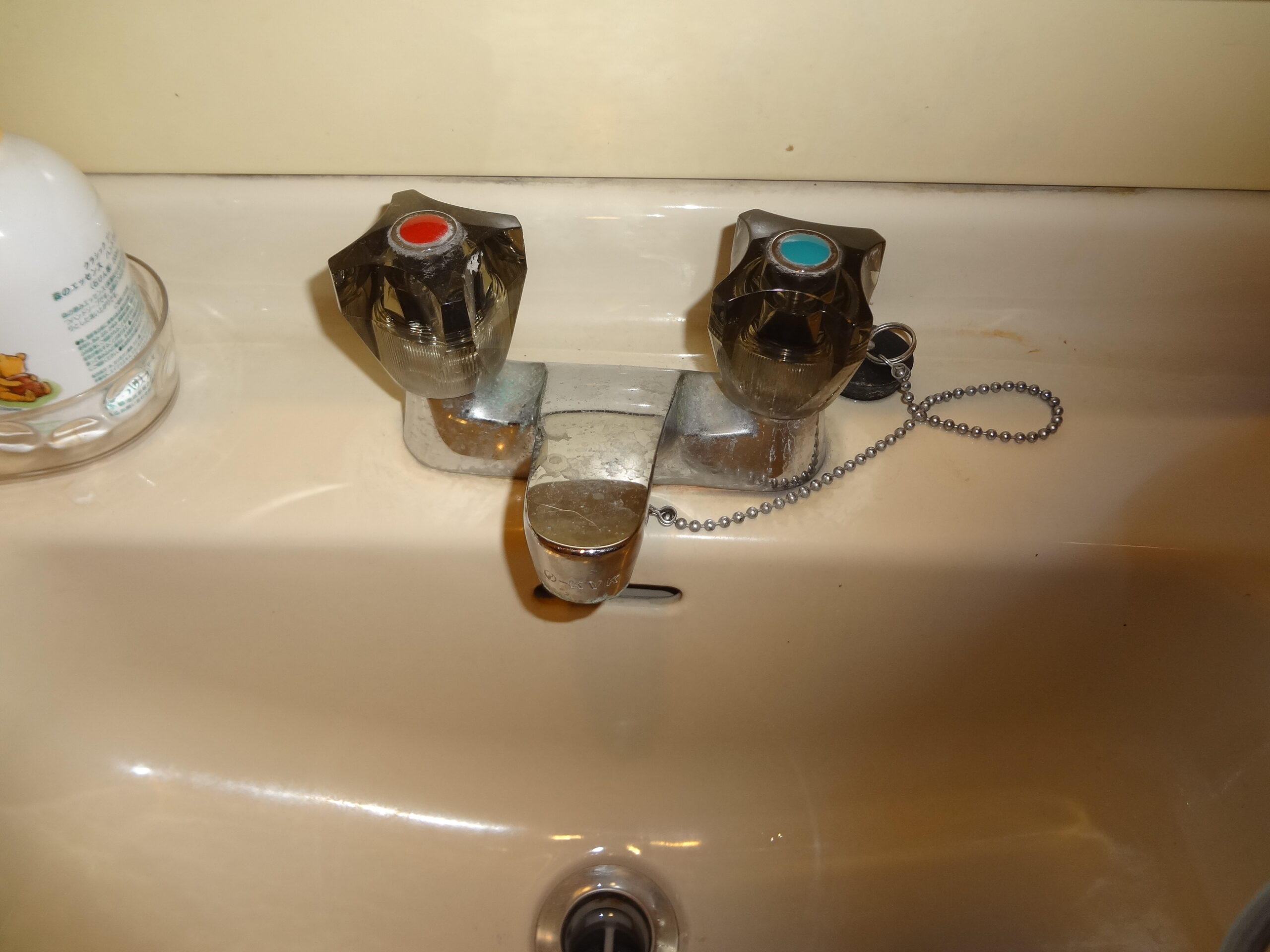 洗面台水栓取替前